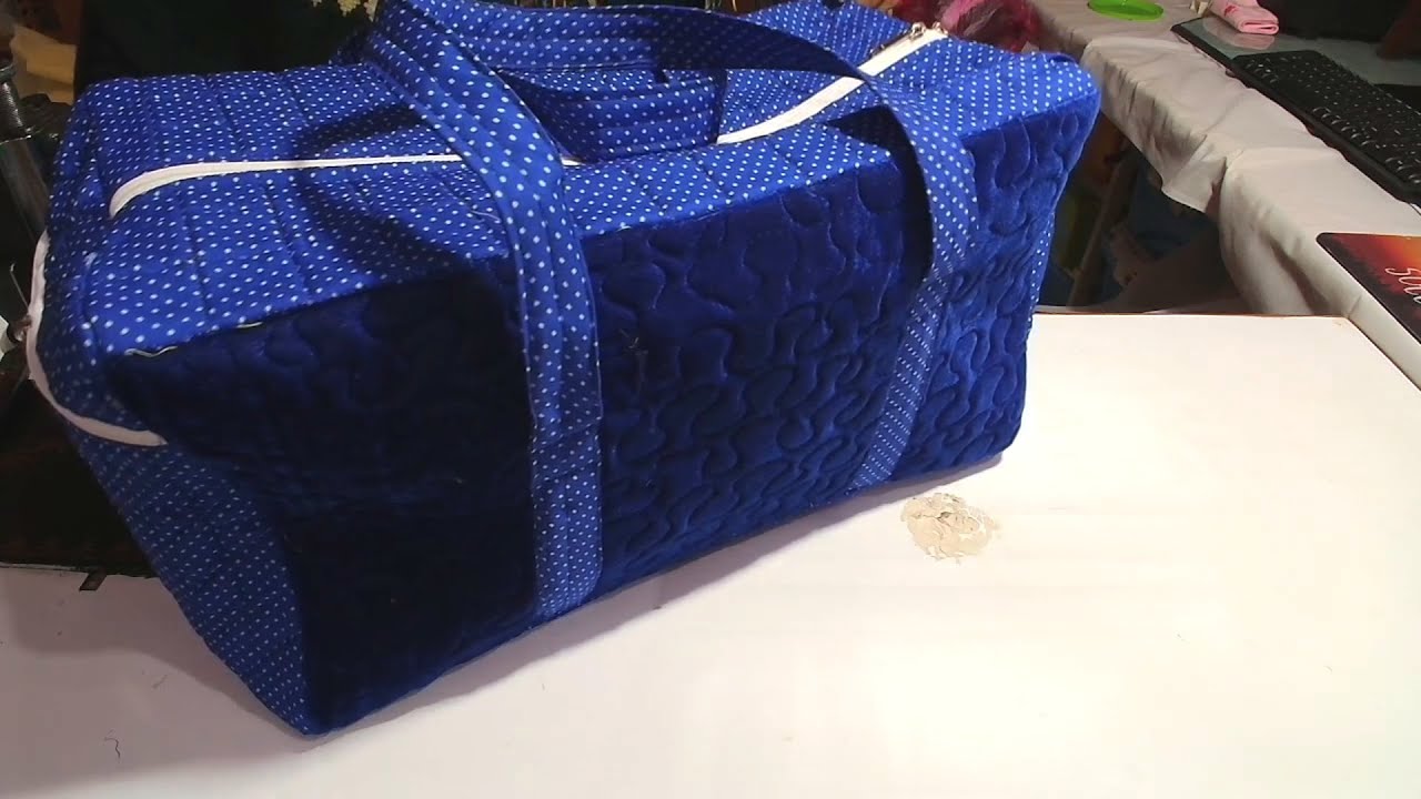 बड़े साइज़ का सफर बैग / DIY BIG SIZE TRAVEL BAG/ STORAGE BAG/ AT HOME / STEP BY STEP TUTORIAL