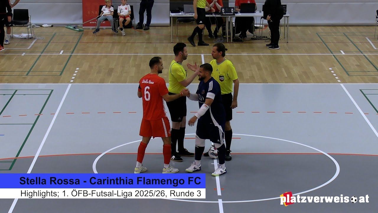 Highlights, Stella Rossa - Carinthia Flamengo FC; 1. ÖFB-Futsal-Liga 2025/26, Runde 3