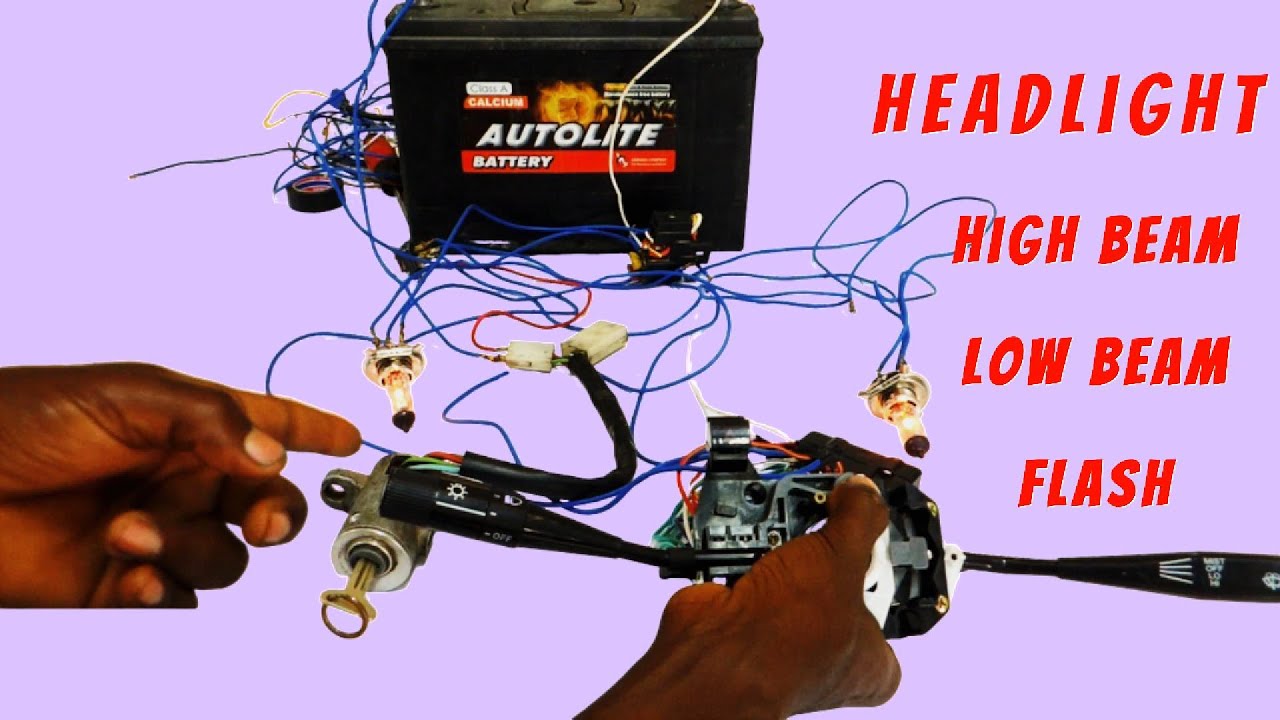 Headlight System Explained | Wiring, Components & Switch Control for High/Low Beam and Flash