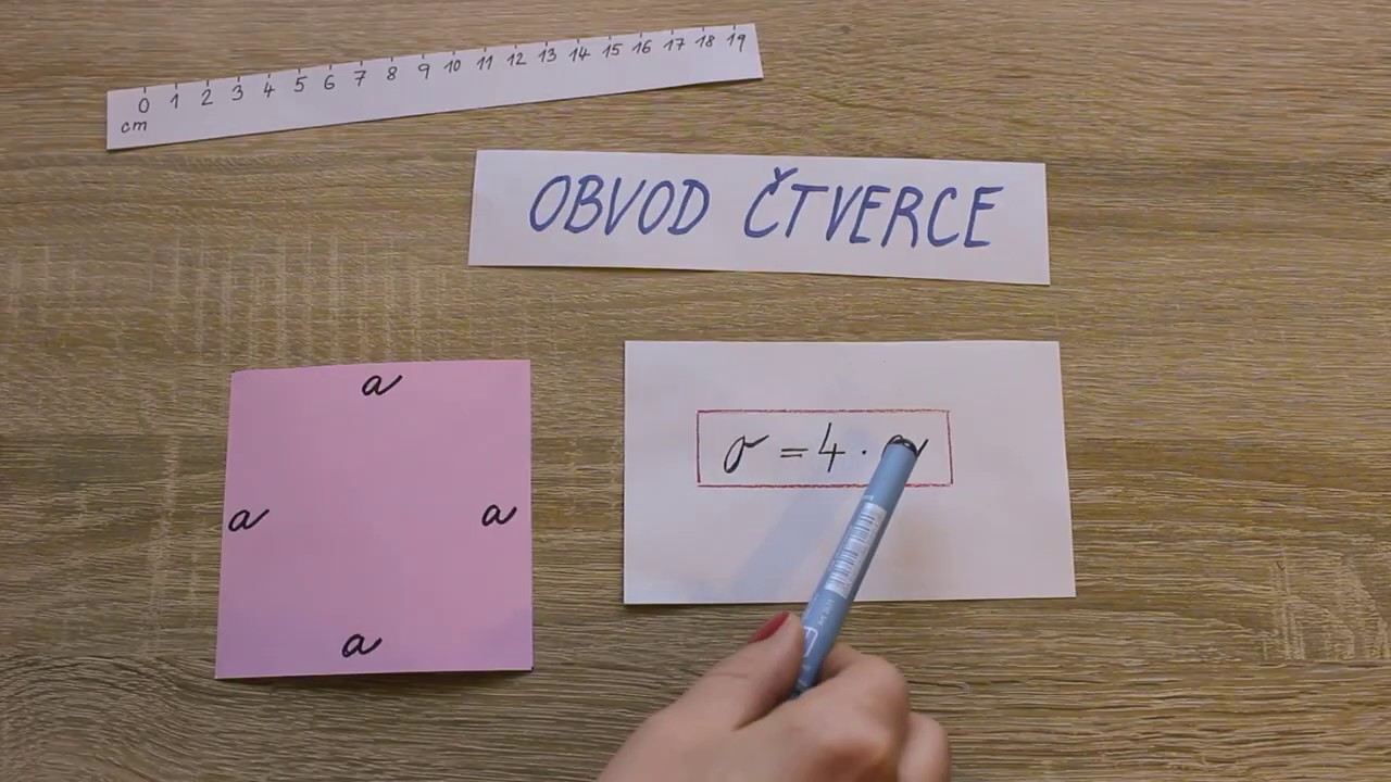 Obvod trojúhelníku, obdélníku a čtverce, 4. třída