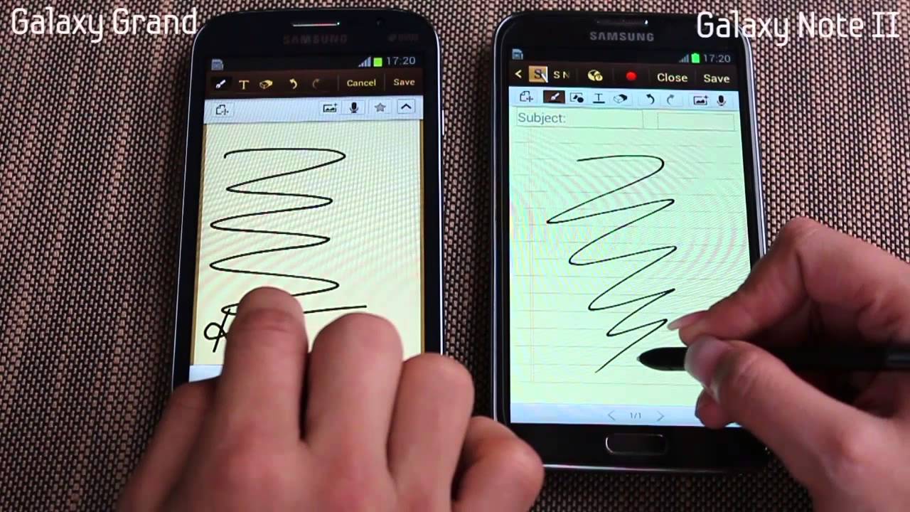 Galaxy Grand vs. Note 2 (N7100)