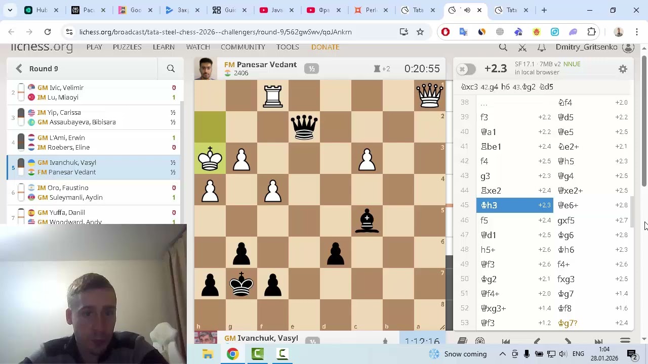 Tata Steel Chess 2026. Challengers, огляд 9 туру
