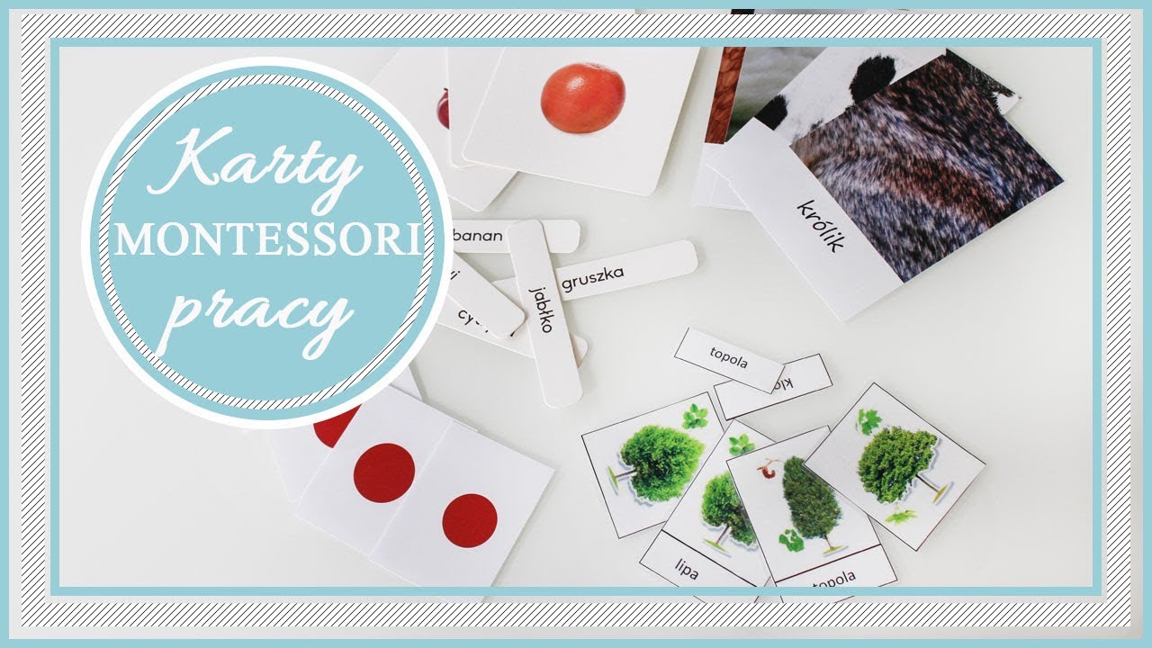 Karty pracy - lekcja trójstopniowa Lekcja Montessori