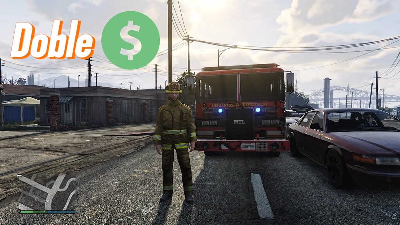 Apagando INCENDIOS en Los Santos 🔥 | GTA Online X2 de Dinero
