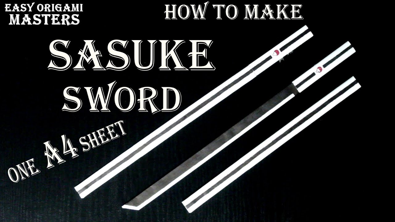 How to make a Sasuke sword out of paper. Naruto. Ninja weapons. (Easy Origami Masters)