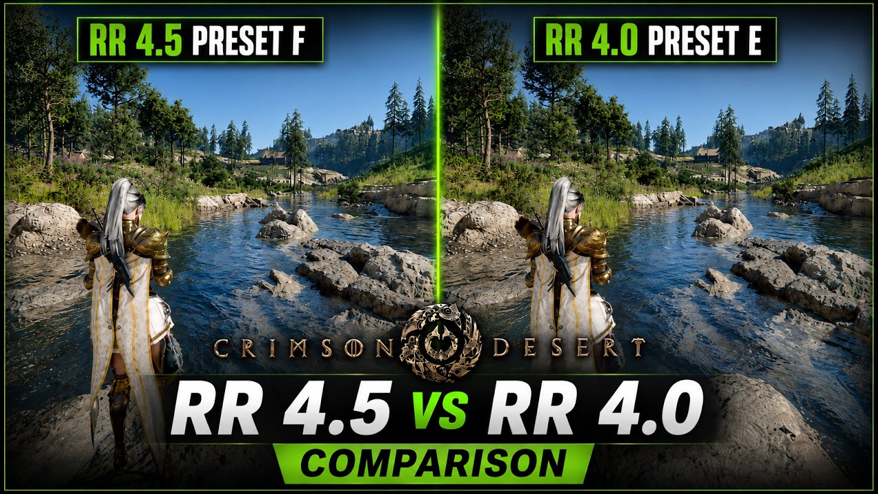 Crimson Desert: DLSS 4.5 vs 4.0 Ray Reconstruction Comparison - Huge Difference ?