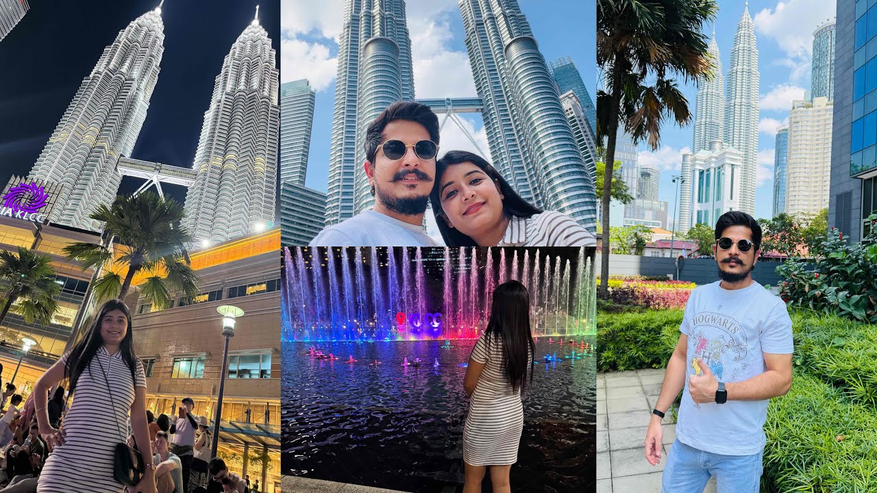 Petronas twin towers🇲🇾 Fountain Light Show KLCC Kuala Lumpur