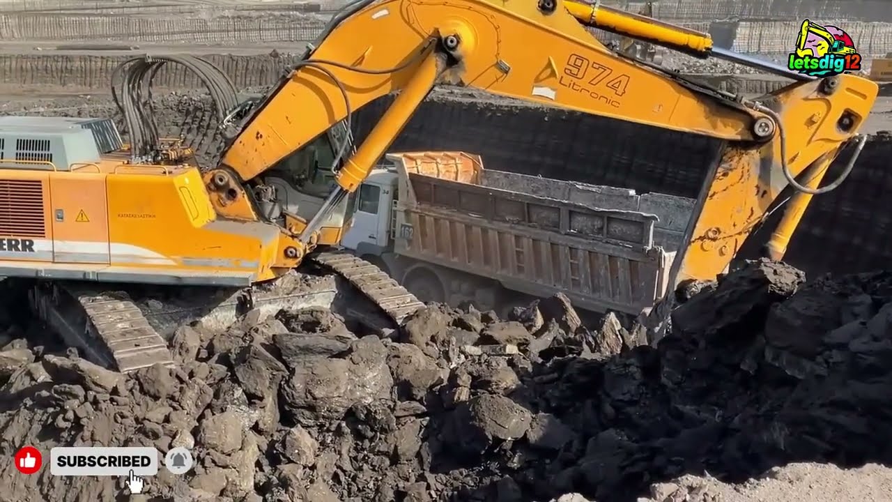 CAT 6015B & Liebherr 974 Loading Mercedes & MAN Trucks | Mining Operations