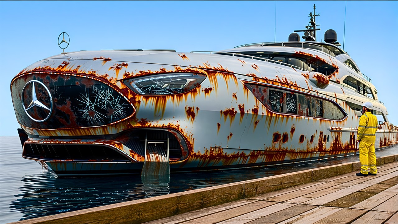 I Bought an Abandoned Mercedes Yacht and Restored it to like New ( REAL Restoration )