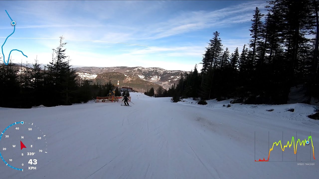 COS Duże Skrzyczne trasa 21 niebieska na nartach Widokowa Szczyrk