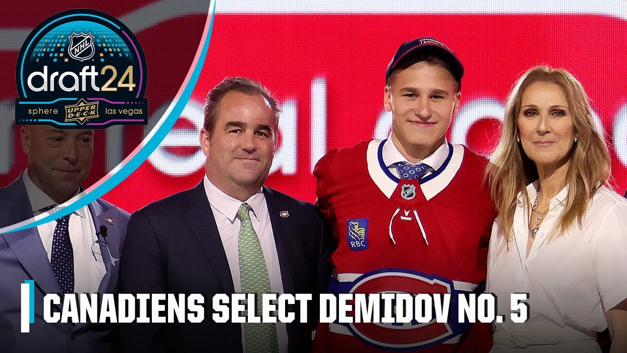 Celine Dion announces Ivan Demidov as the Montreal Canadiens' No. 5 pick | 2024 NHL Draft