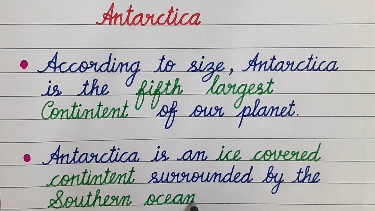 10 lines on Antarctica Continent/Short Essay on Antarctica Continent/Paragraph on Antarctica.