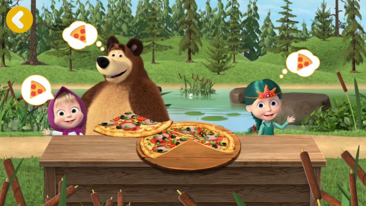 Masha and the Bear Pizzeria - Make the Best Homemade Pizza for Your Friends! | Masha Games