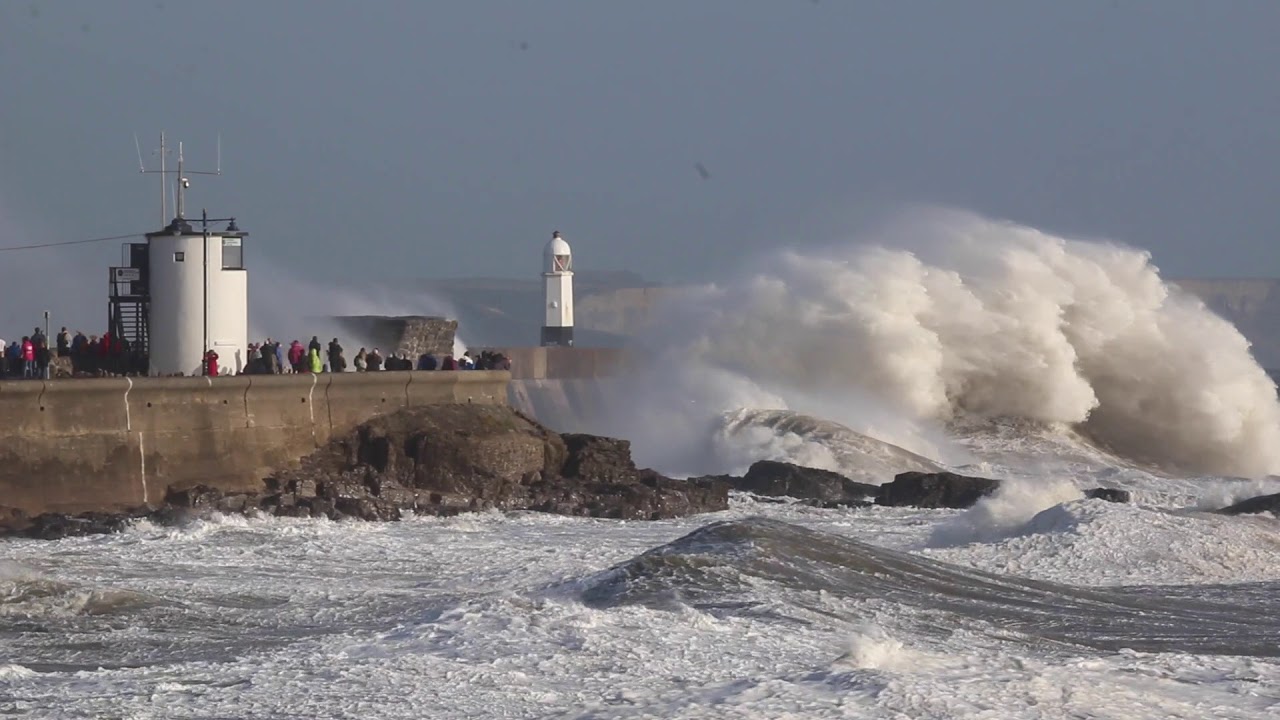 Ex Hurricane Ophelia Batter Porthcawl Pier