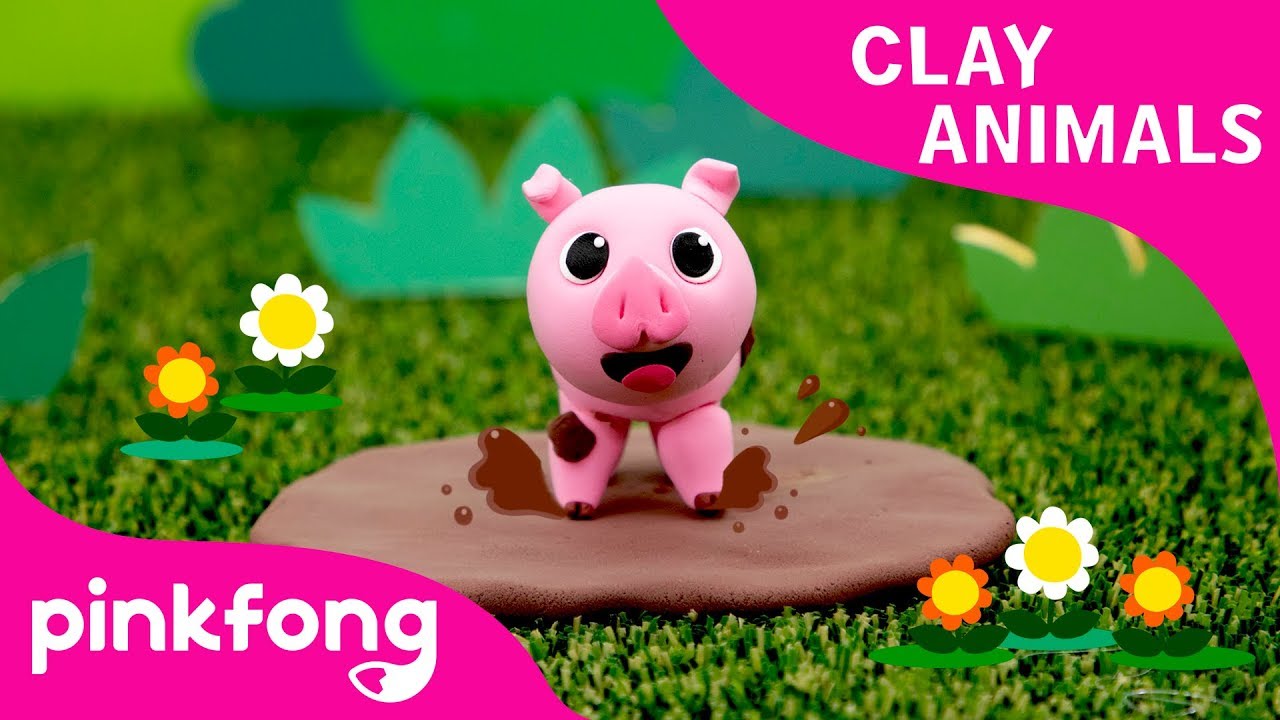How to make a Pig with Clay | Clay Animals | DIY | Animal Songs | Pinkfong Clay Time