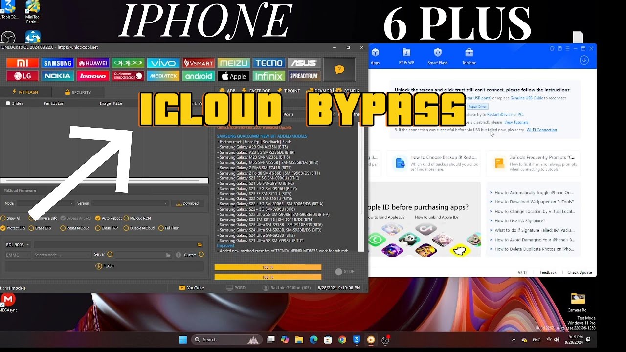 IPHONE 6PLUS  IOS 12.5.7  BYPASS ICLOUD WITH SIGNAL BY  UNLOCK TOOL