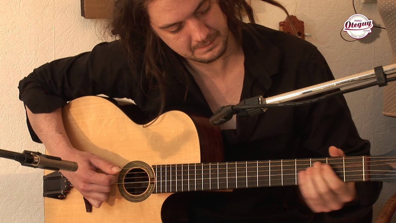 Testing a gypsy jazz guitar handmade by Pedro Oteguy Luthier from Colonia. &ndash; Uruguay