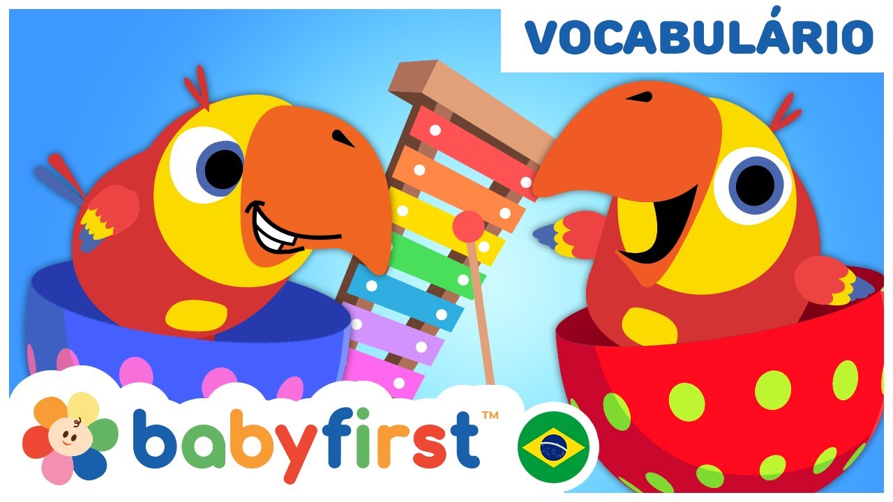 🎹 🎸 APRENDA O NOME DOS INSTRUMENTOS COM OS OVOS SURPRESA | LARRY O PASSARINHO | BabyFirst Brasil