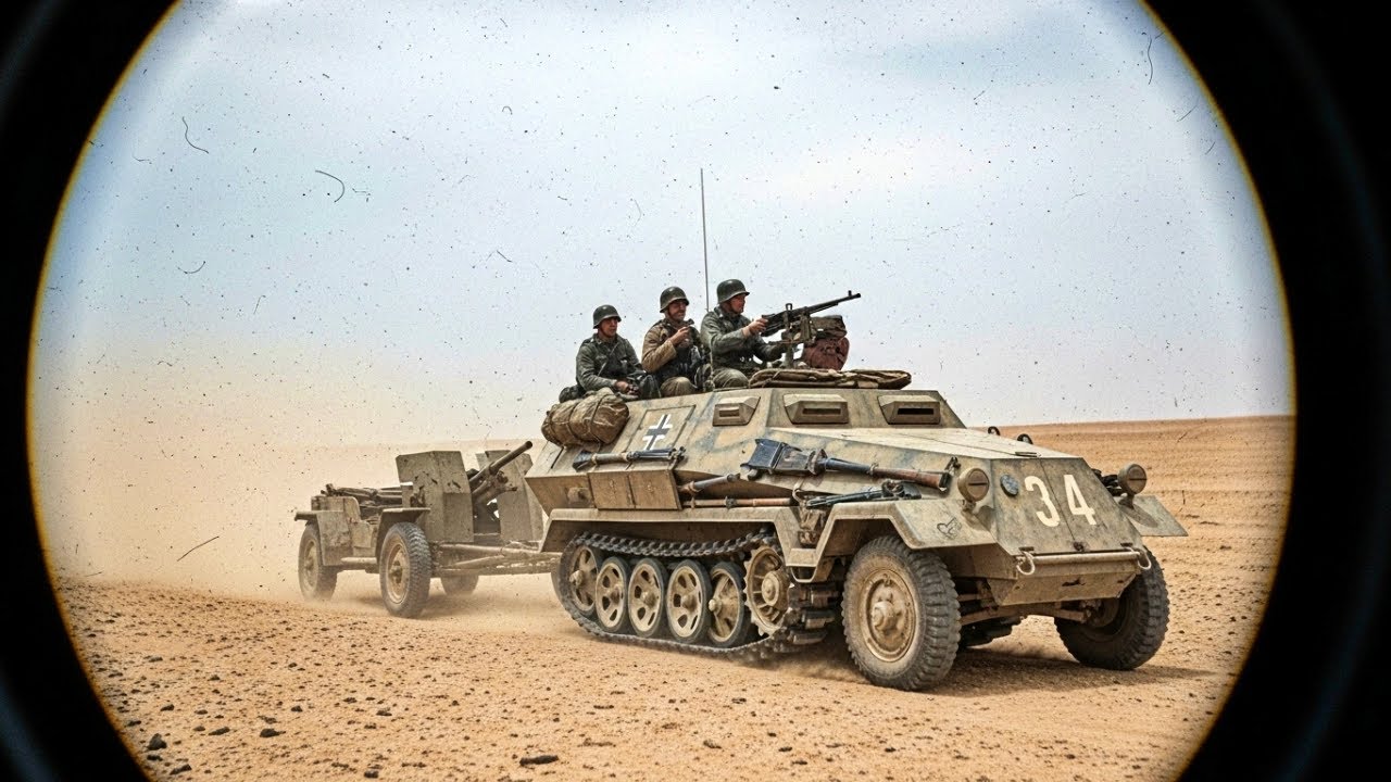 Američki vojnici vozili zaplijenjeni njemački Sd.Kfz. 7 – shvatili da troši goriva od M3 Half-Tracka