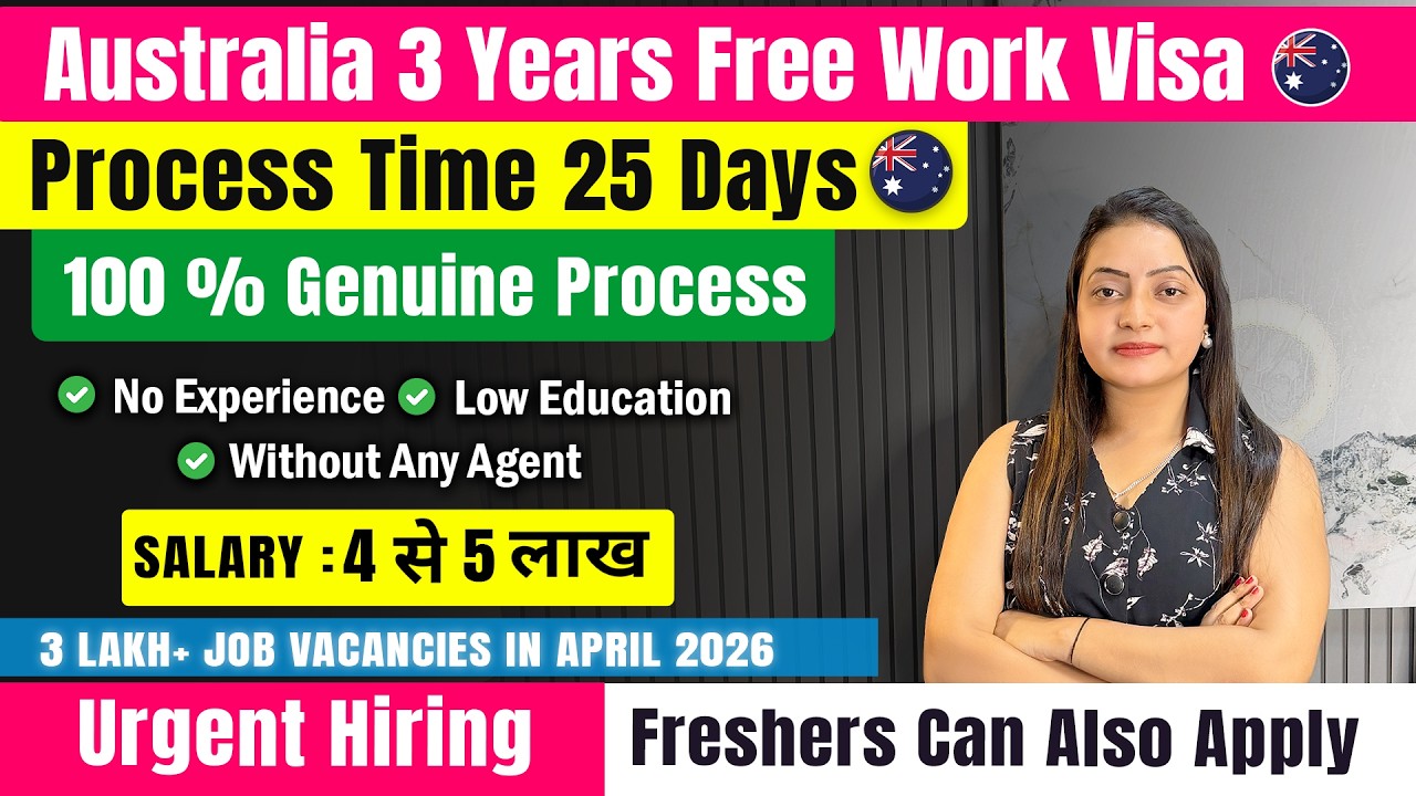 Australia 🇦🇺 Free Work Permit Visa 2026 | Process Time 25 Days | Packing & Helper Jobs #australia