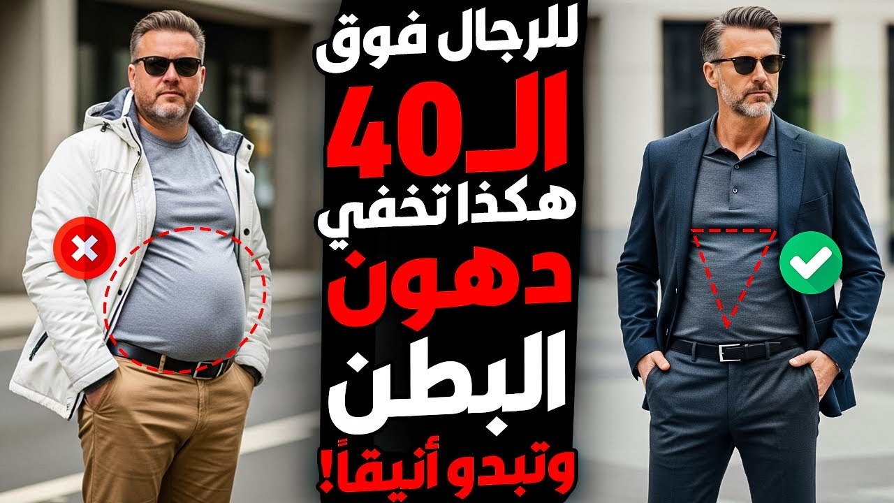 15 حيلة أناقة للرجال فوق 40 لإخفاء البطن والظهور بكل فخامة