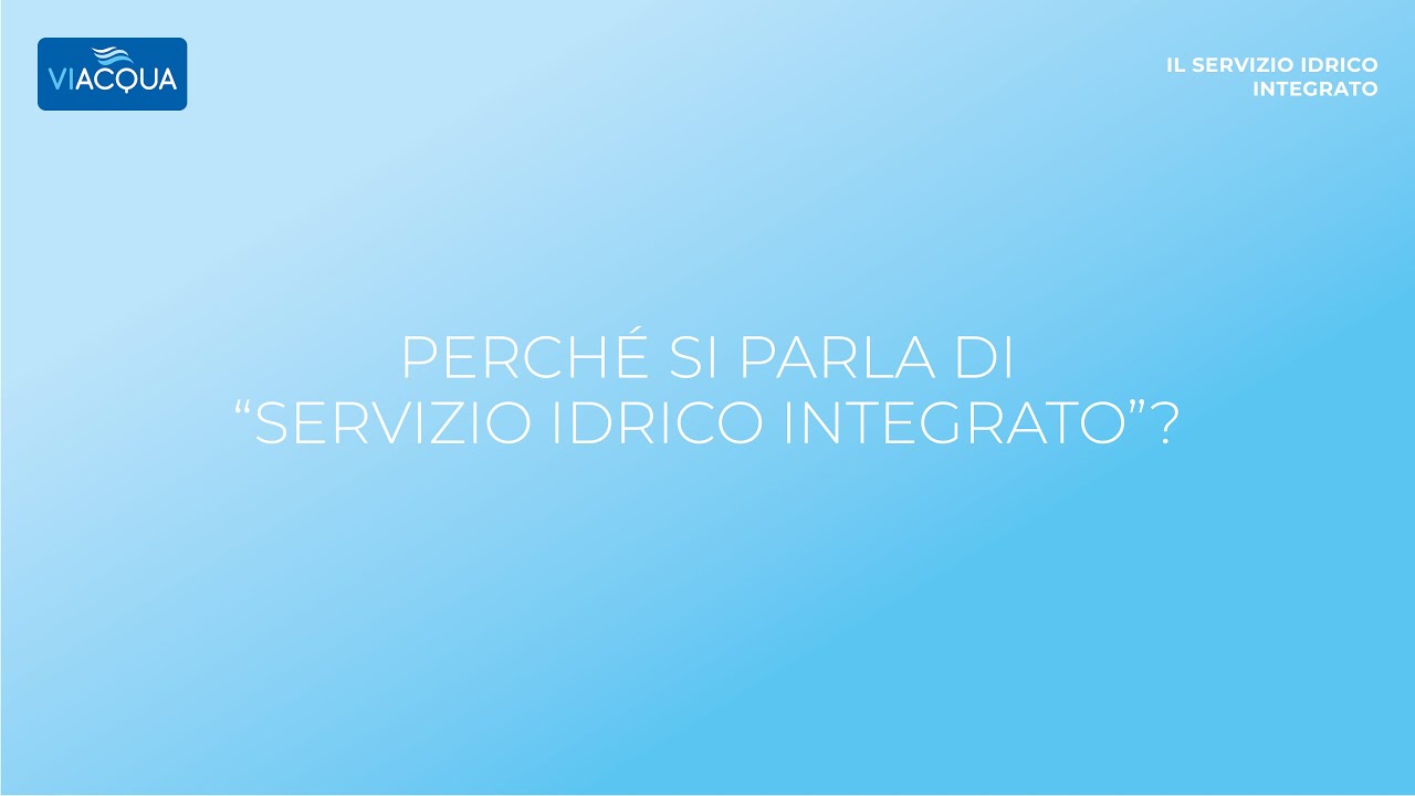FAQ - Il servizio idrico integrato