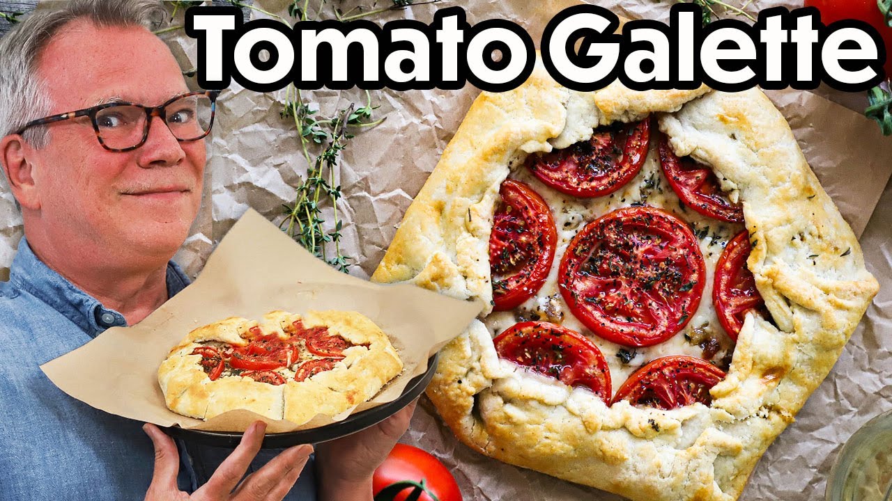 INCREDIBLE Tomato Galette with Gruyère and Caramelized Onions