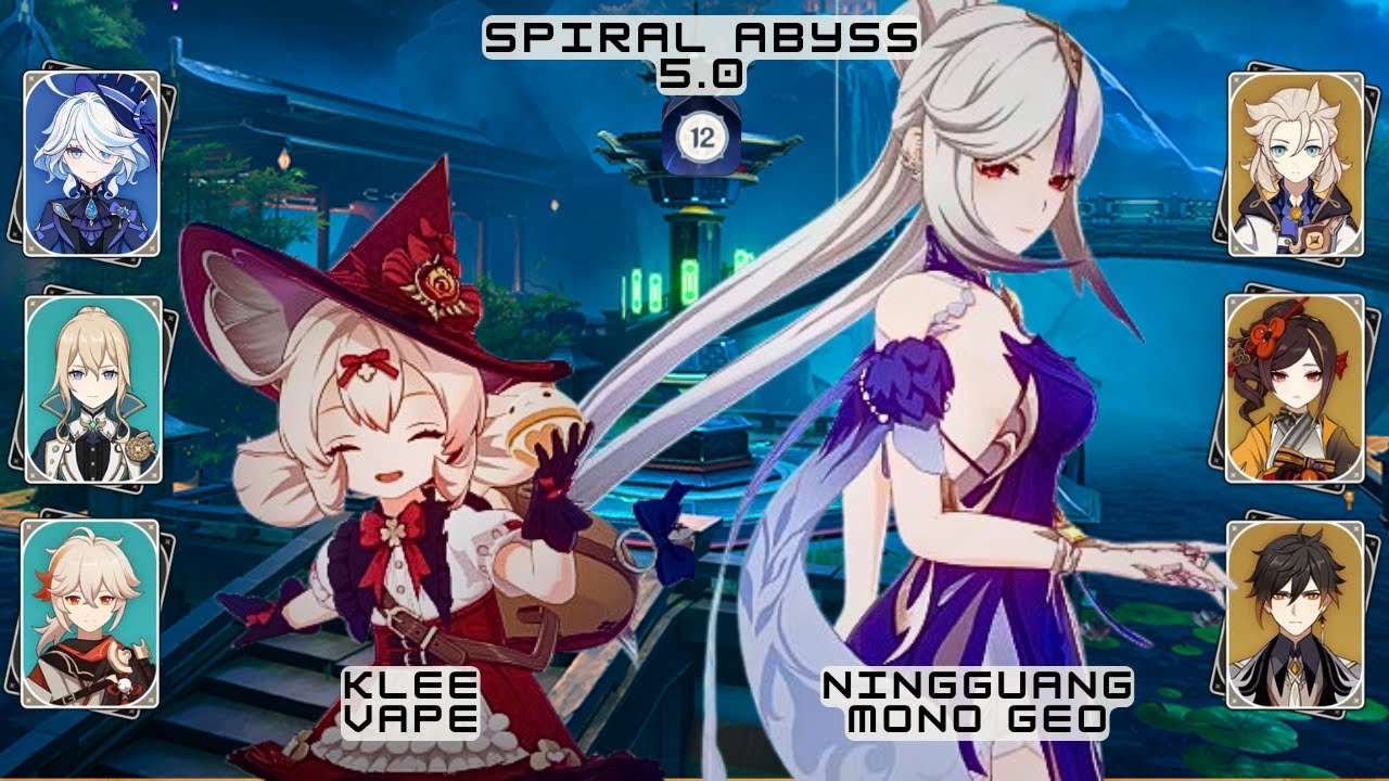 Klee Bombs and Ningguang Rocks the Spiral Abyss  to the ground Floor 12 5.0