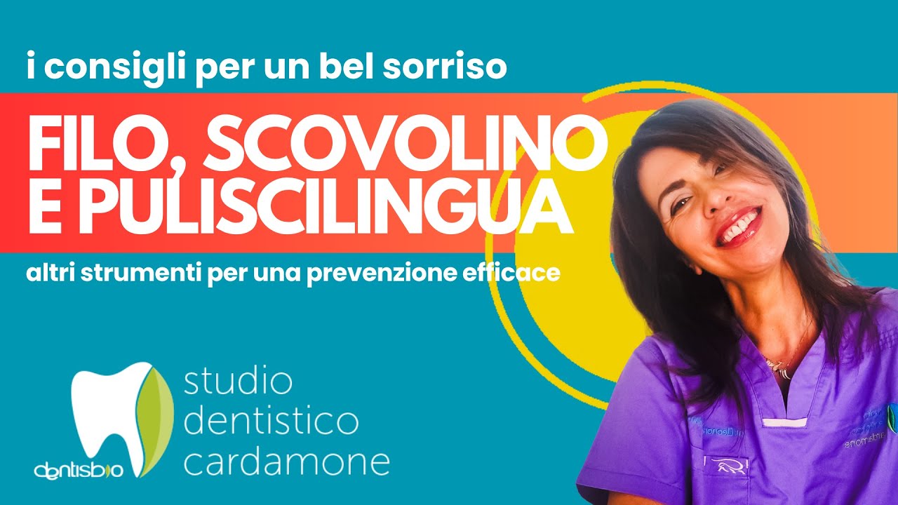 Filo interdentale, scovolino e pulisciligua