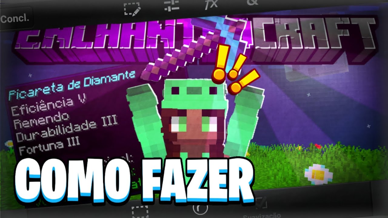COMO FAZER THUMBNAIL PROFISSIONAL DE MINECRAFT PELO CELULAR