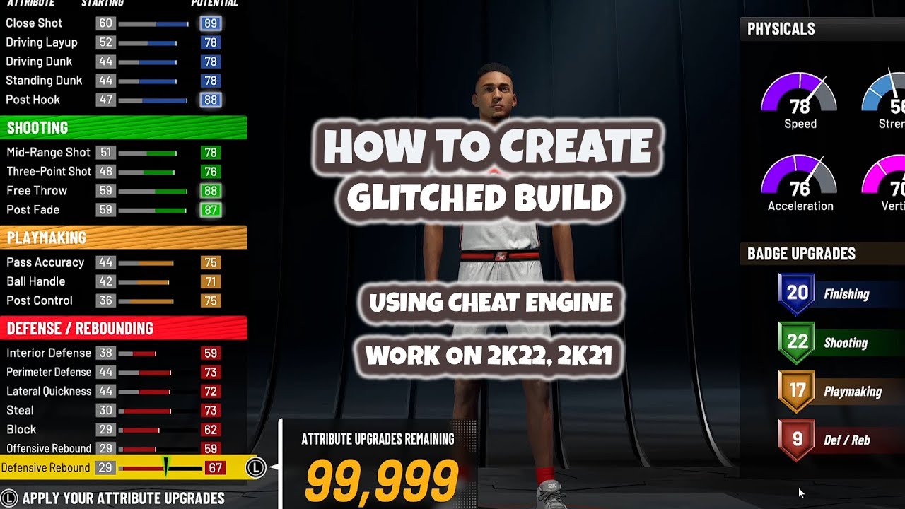 How to Create Glitched Build in Nba 2K22 PC