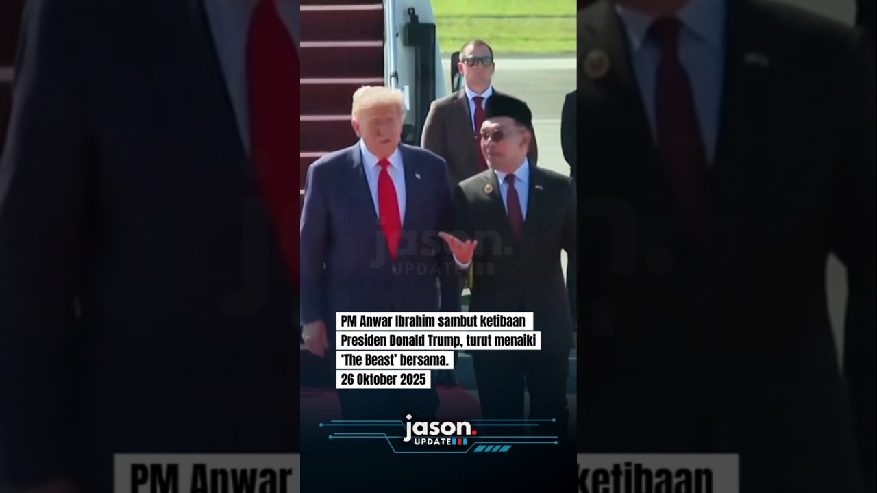 PM Anwar Ibrahim sambut ketibaan Presiden Donald Trump, turut menaiki &lsquo;The Beast&rsquo; bersama.