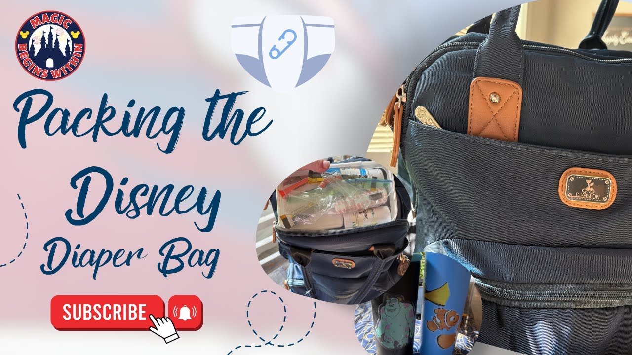 Packing the Disney Diaper bag for TWO in diapers!