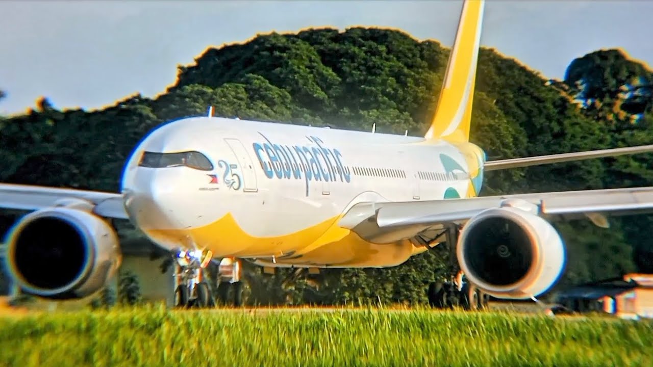 Cebu Pacific A330neo| 25th Anniversary Sticker (RP-C3900) | DEPARTURE at Puerto Princesa Airport.