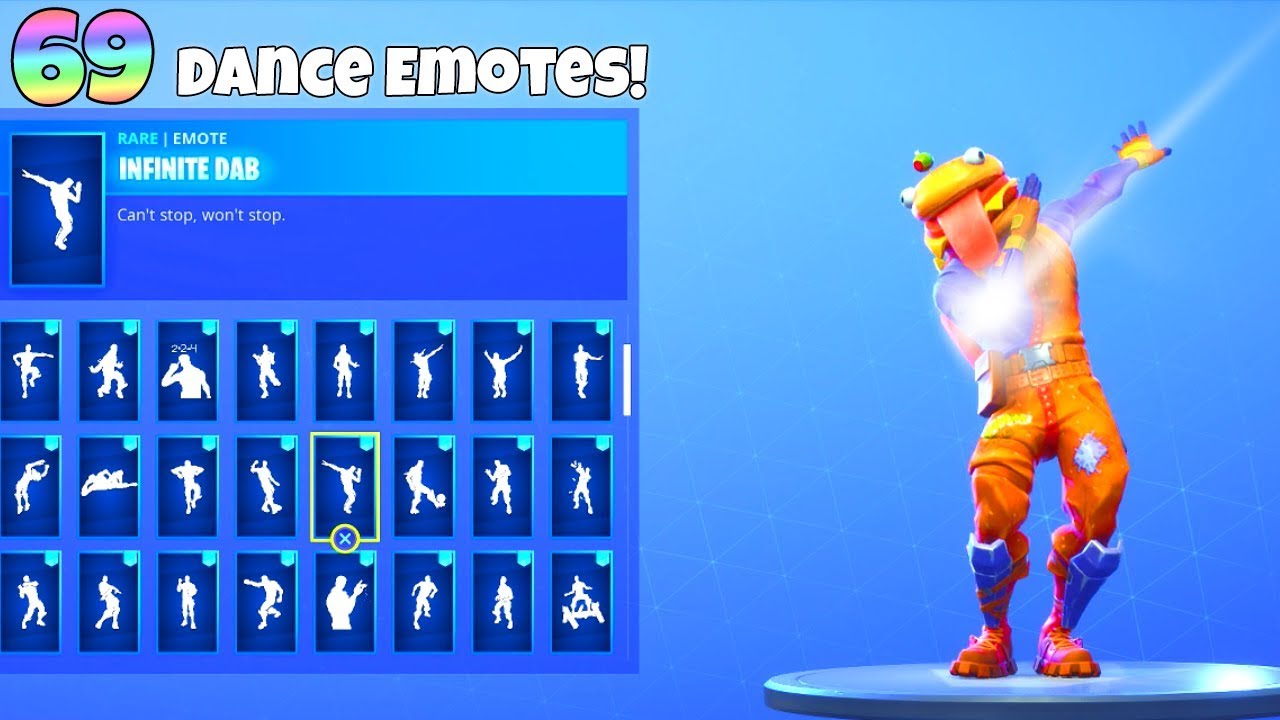 69 DANCE EMOTES with NEW! BEEF BOSS SKIN! Fortnite Battle Royale