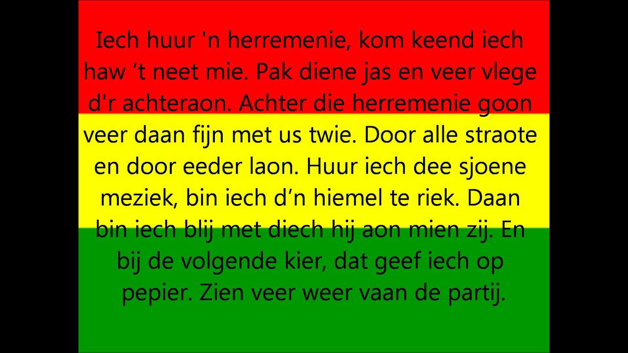 vastelaovendsleedje 1992 - Iech huur 'n herremenie