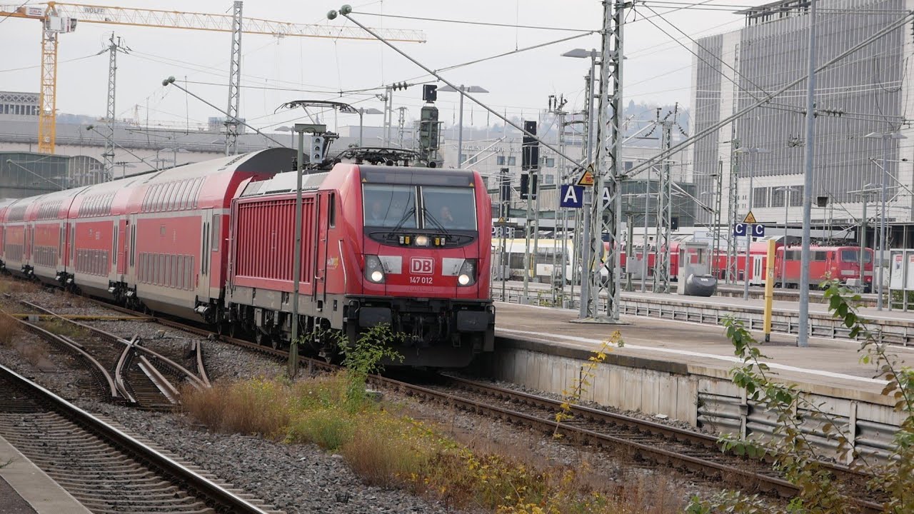 Eisenbahnverkehr in Stuttgard HBF mit Br 101 120 147 403 412 146 143 425 430 423