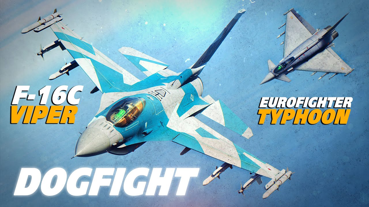 F-16C Viper Vs Eurofighter Typhoon Dogfight | Digital Combat Simulator | DCS |