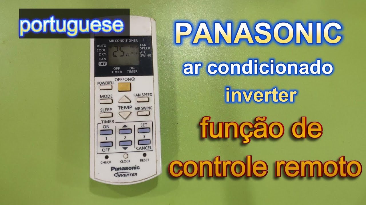 Como usar o controle remoto Panasonic AC| Função de controle remoto AC do inversor Panasonic