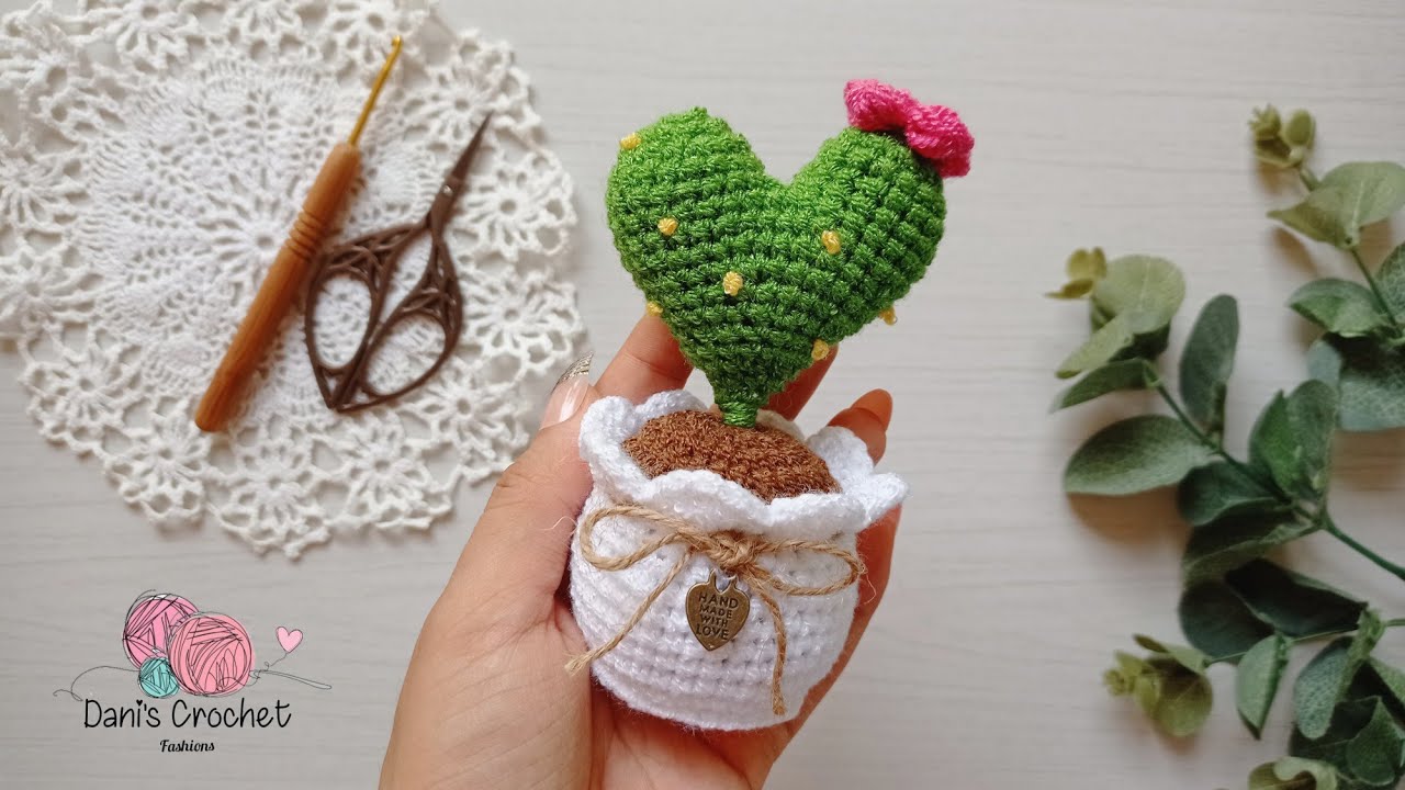 😱patrón fácil de Mini MACETA a crochet | detalle para San Valentín ❤️ 🌵