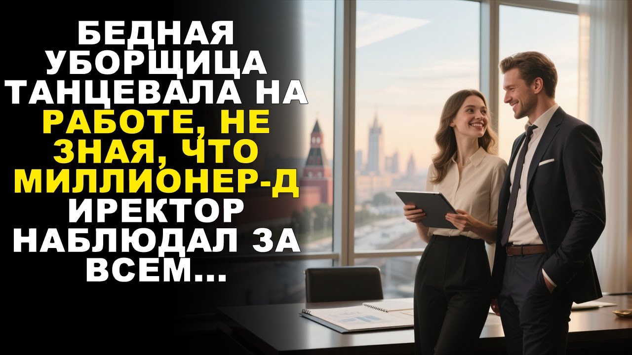 БЕДНАЯ УБОРЩИЦА ТАНЦЕВАЛА НА РАБОТЕ, НЕ ЗНАЯ, ЧТО МИЛЛИОНЕР-ДИРЕКТОР НАБЛЮДАЛ ЗА ВСЕМ...