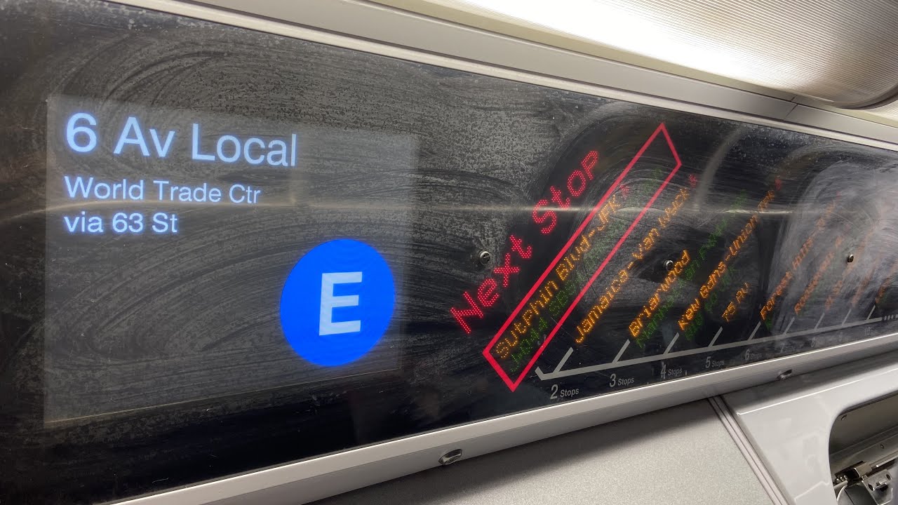 IND Subway: R160B Alstom (E) Train Ride from Jamaica Ctr to World Trade Ctr via 63rd St / 6th Ave