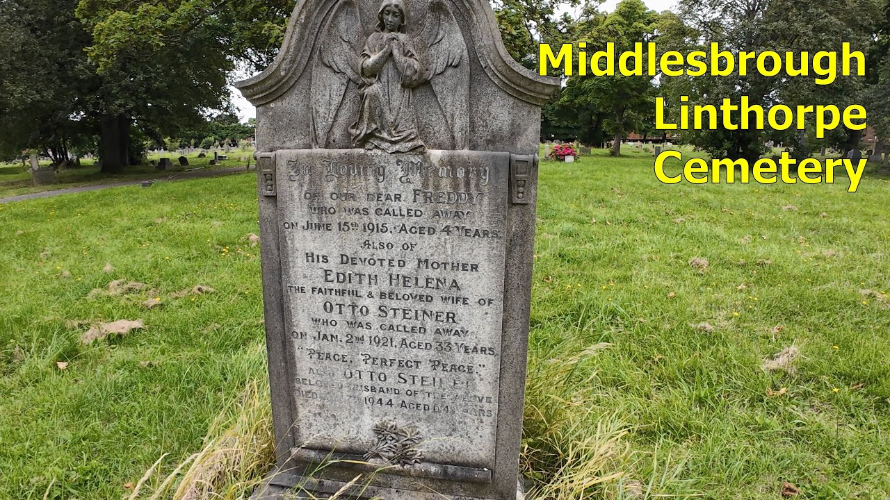 Middlesbrough Linthorpe Cemetery, North Yorkshire, UK: A country park, includes the Hebrew graveyard