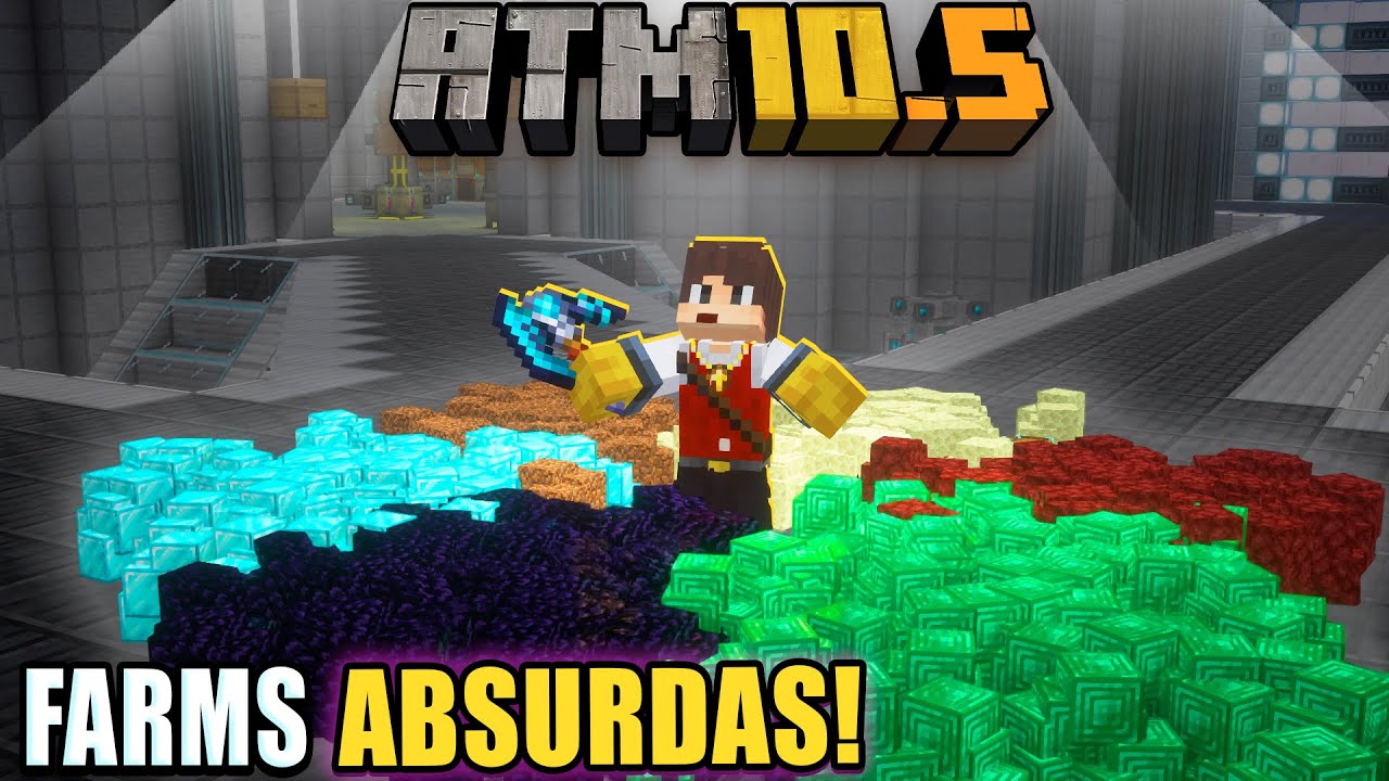 COMO FAZER FARMS ABSURDAS DE BLOCOS PRA ATM STAR! #ATM10.5 HARDCORE EP 46!
