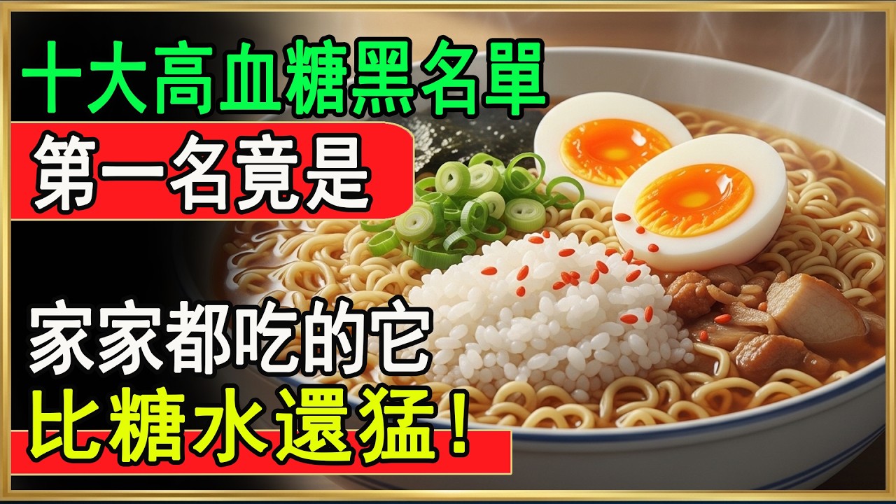 糖友注意！十大升糖食物排行榜，第一名家家都在吃，比喝糖水還可怕