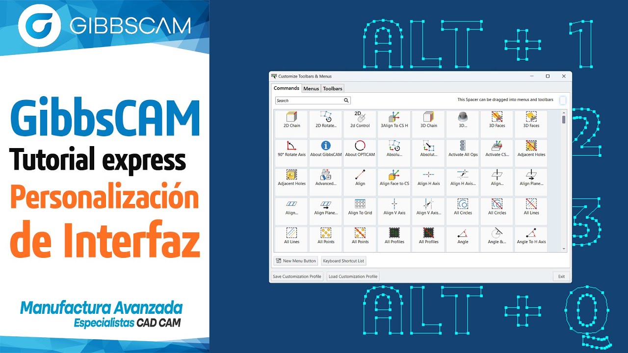 GibbsCAM Tutorial Express: Personalizacion de Interfaz