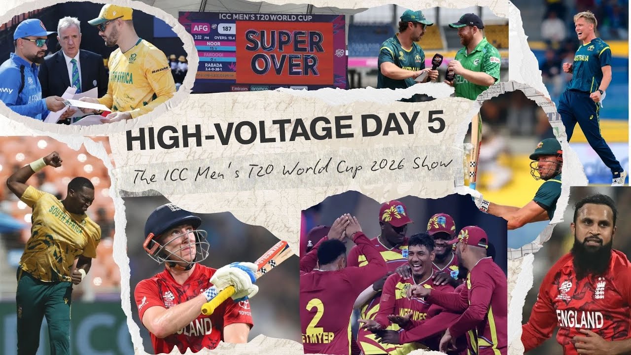 🚨 The ICC Men's T20 World Cup 2026 Show | SA, AUS & WI Register Wins | Day 5 - Review ft. Sanchit