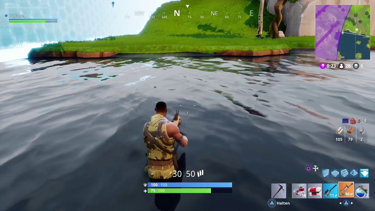 Fortnite: Battle Royale - Intense Solo Round Victory PS4 Pro No Commentary