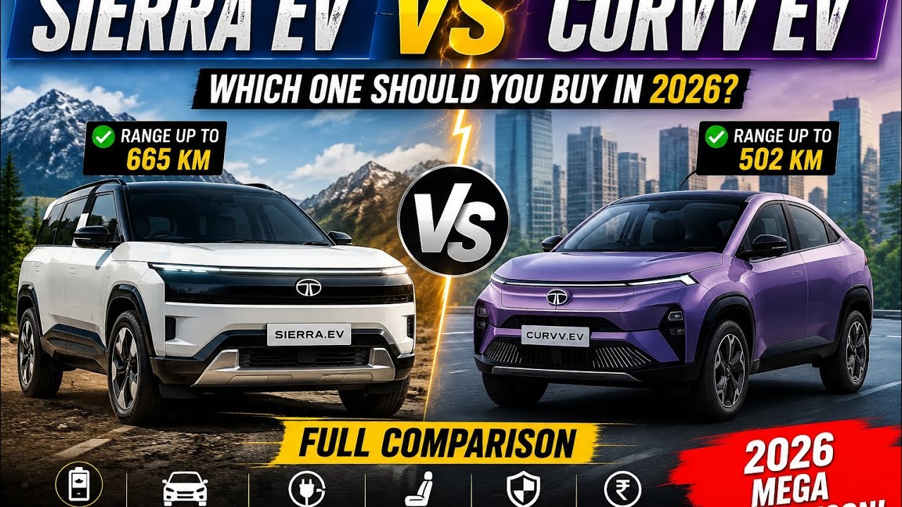 Tata Sierra EV vs Tata Curvv EV 2026 ⚡ Which EV is the Better Buy? Full Comparison | Range & Price