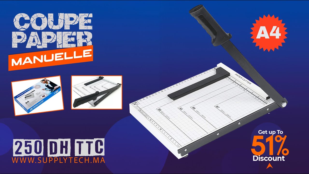 Massicot format A4 Manuel - Coupe papier